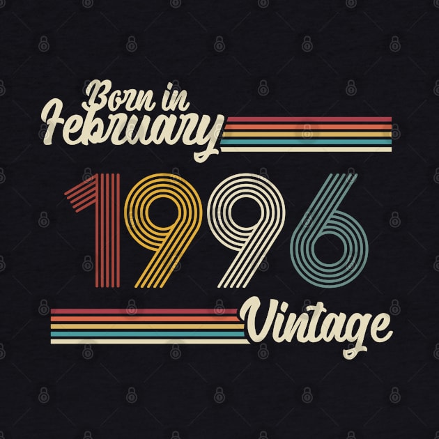 Vintage Born in February 1996 by Jokowow